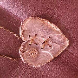 Steampunk Stitched Heart Pendant